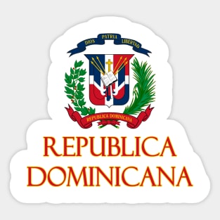 Republica Dominicana - Coat of Arms Design (Spanish Text) Sticker